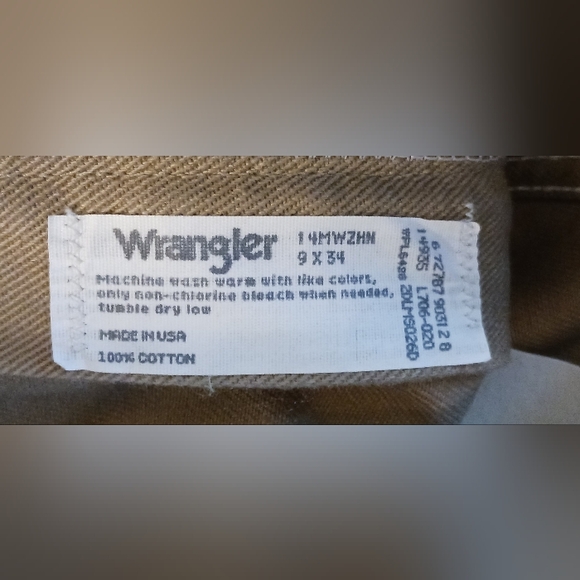 VINTAGE 14MWZ WRANGLER JEANS Sz9x34 - Picture 4 of 4